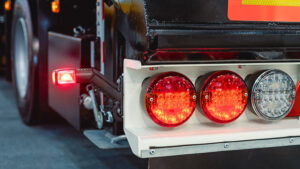 Brake lights on a lorry